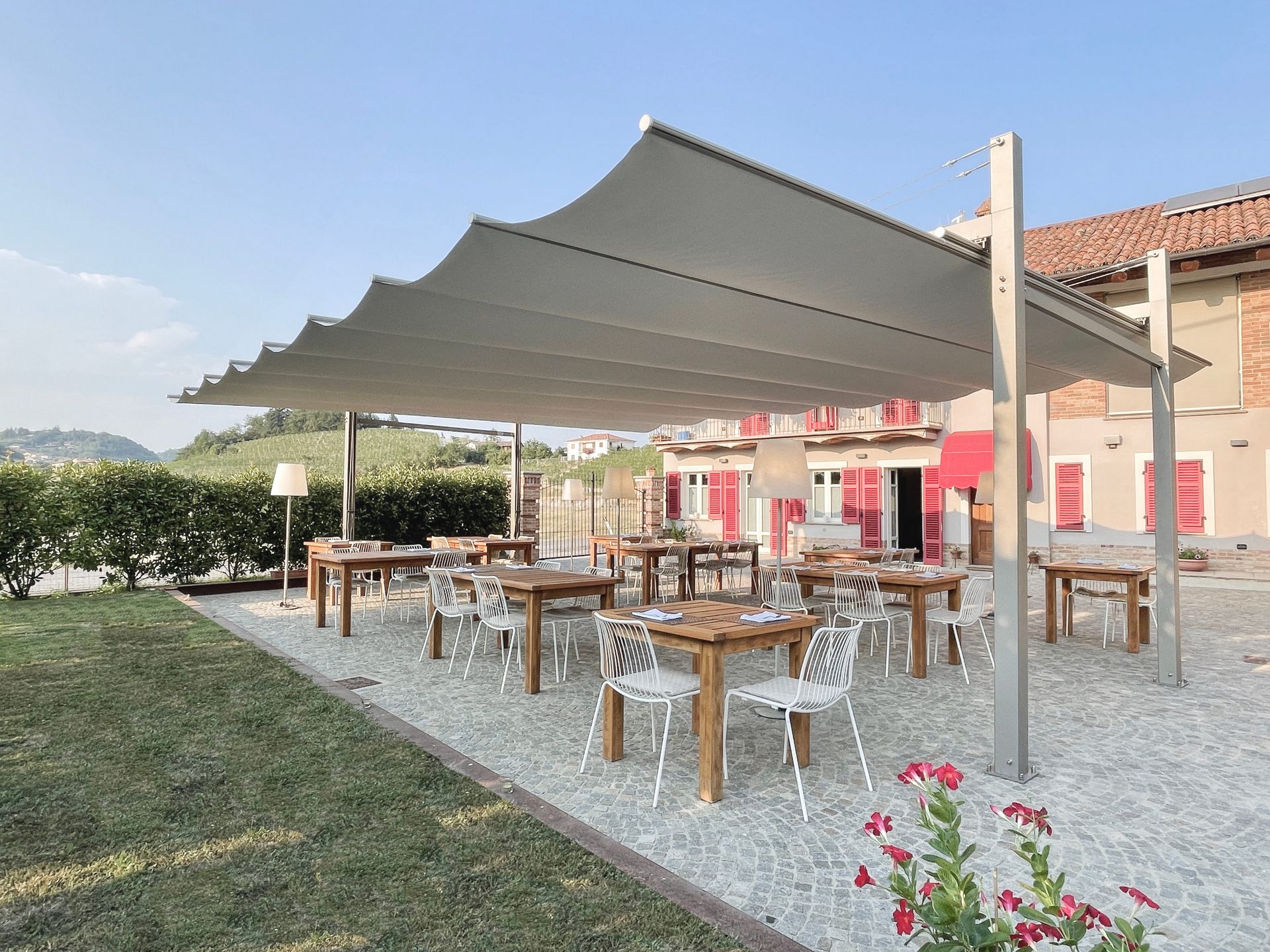 Pergole a vela Scorrevole – dehors-ristorante-terrazza
